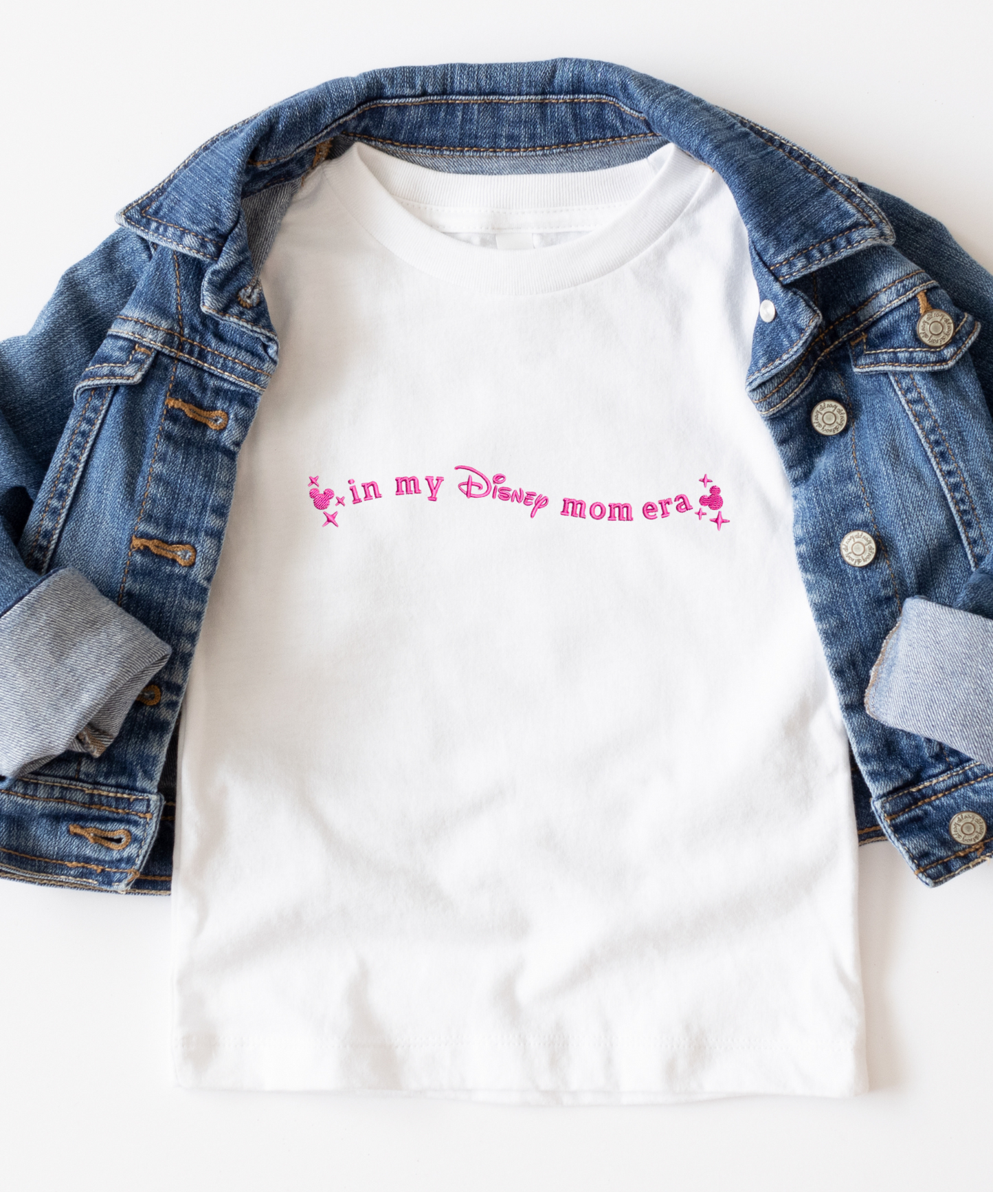 Custom In My DISNEY Mom Era Tee- Embroidery