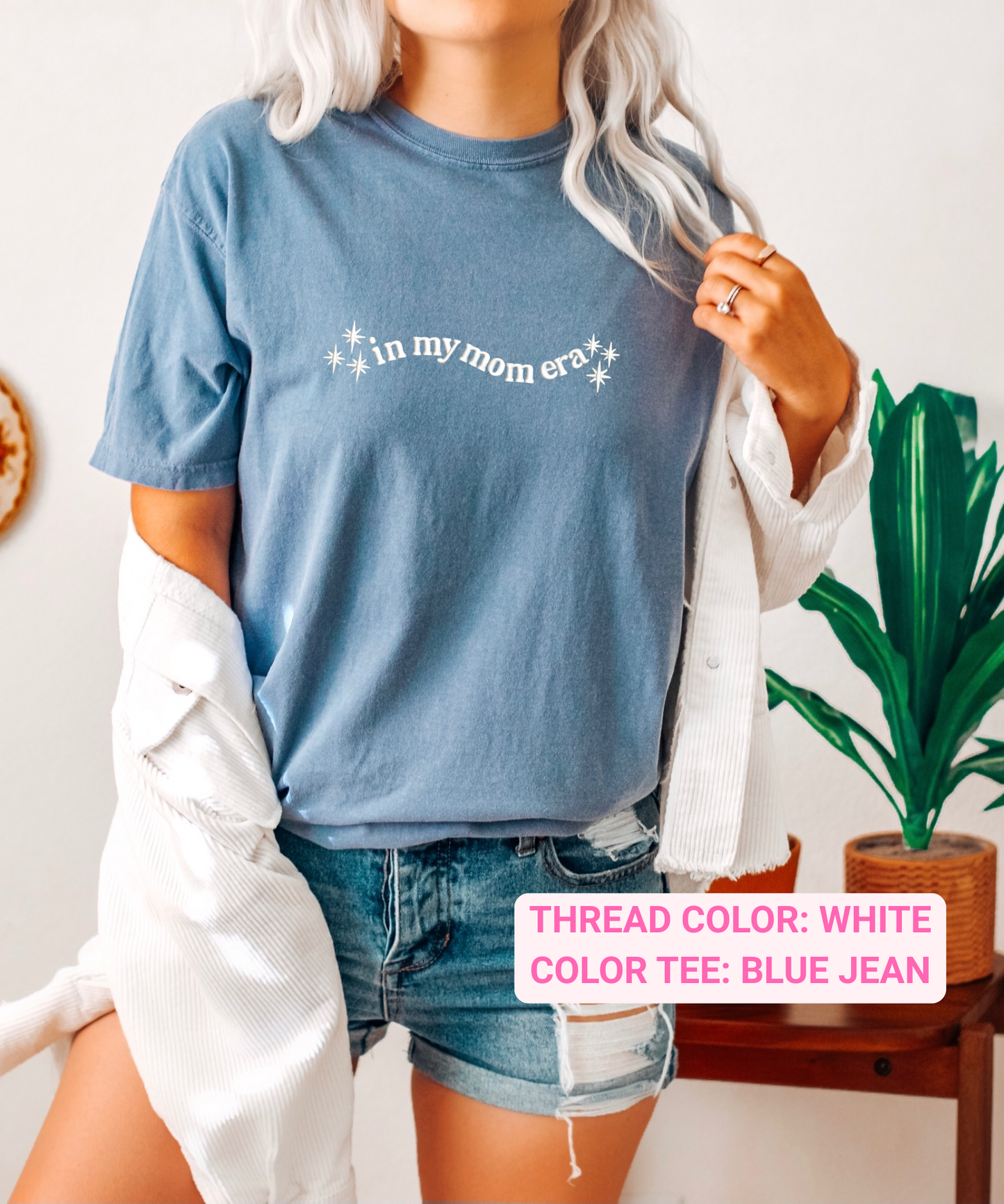 Custom In My DISNEY Mom Era Tee- Embroidery