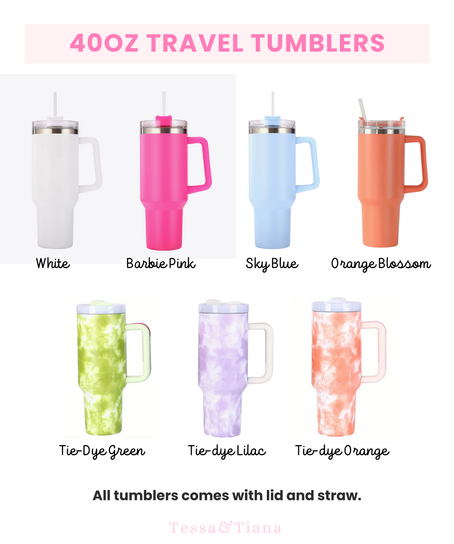 Blank Travel 40oz Tumbler