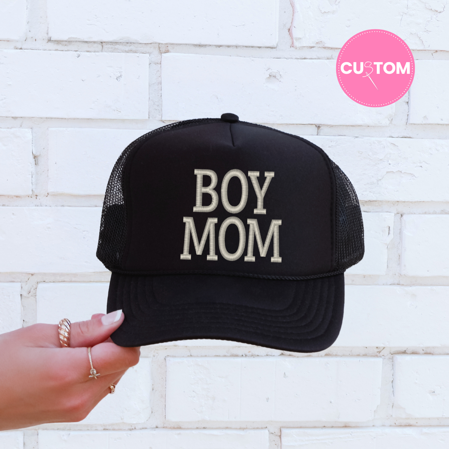 BOY MOM Foam Trucker Hat