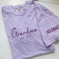 Custom Grandma Embroidered T-Shirt