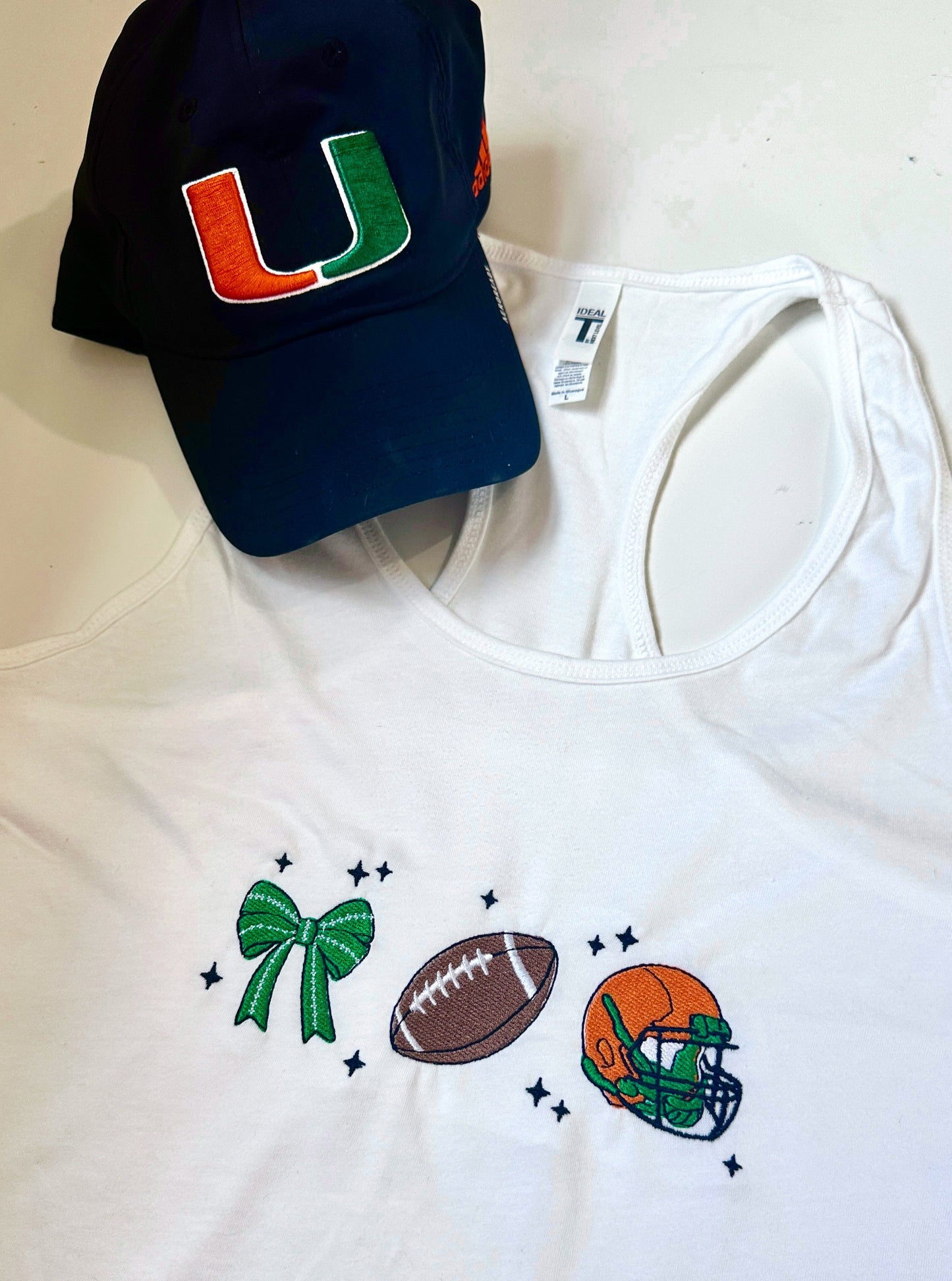 Custom Football Tank Top- Embroidery