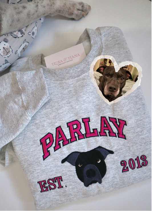 Custom Pet Name Portrait- Embroidery Sweater