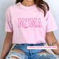 Custom Dog MAMA Outline Tee-  Embroidery