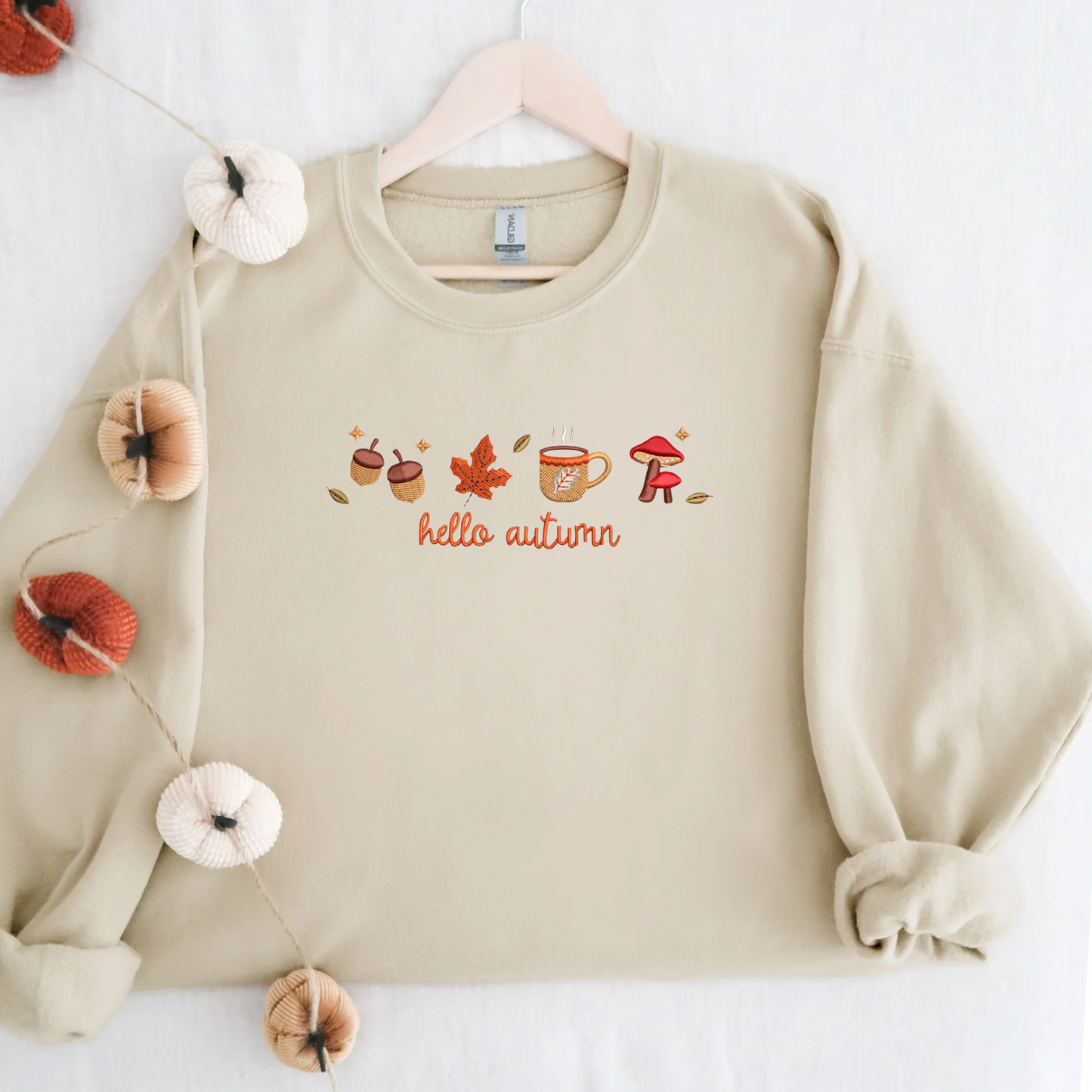 Hello Autumn Embroidered Sweater