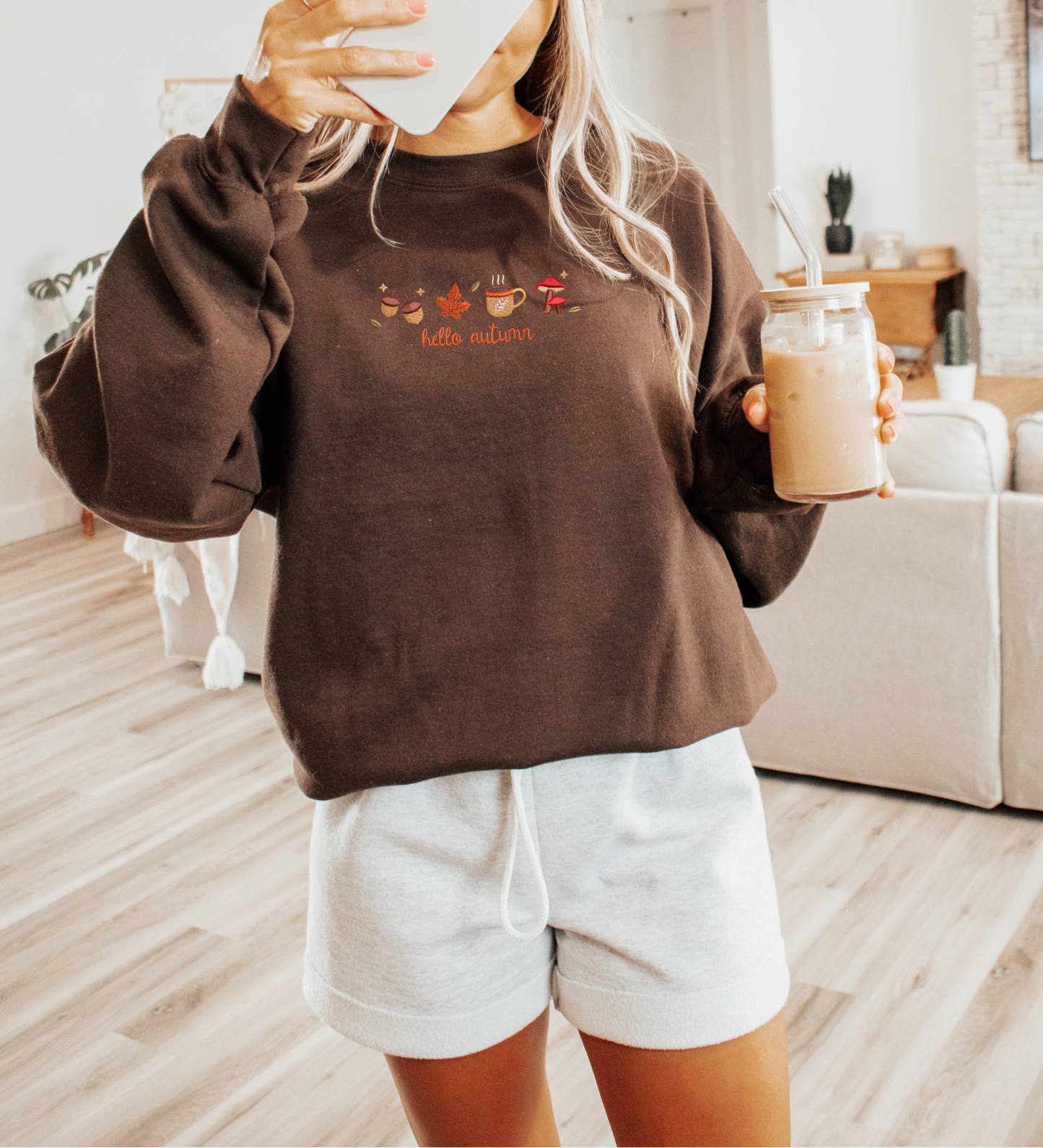 Hello Autumn Embroidered Sweater