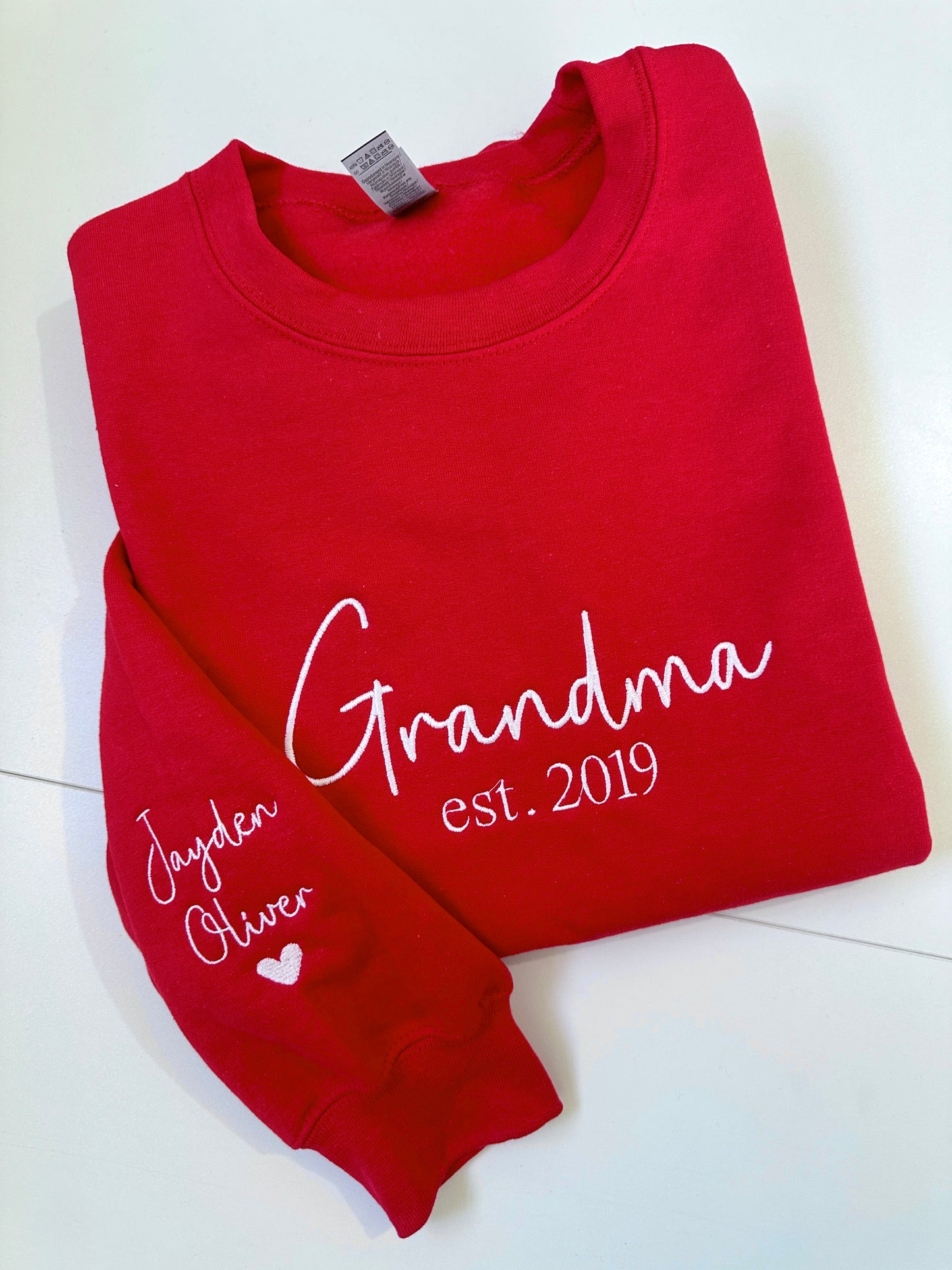 Custom Grandma Embroidered Sweater