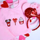 Magical Valentines Snack- Embroidered Sweatshirt