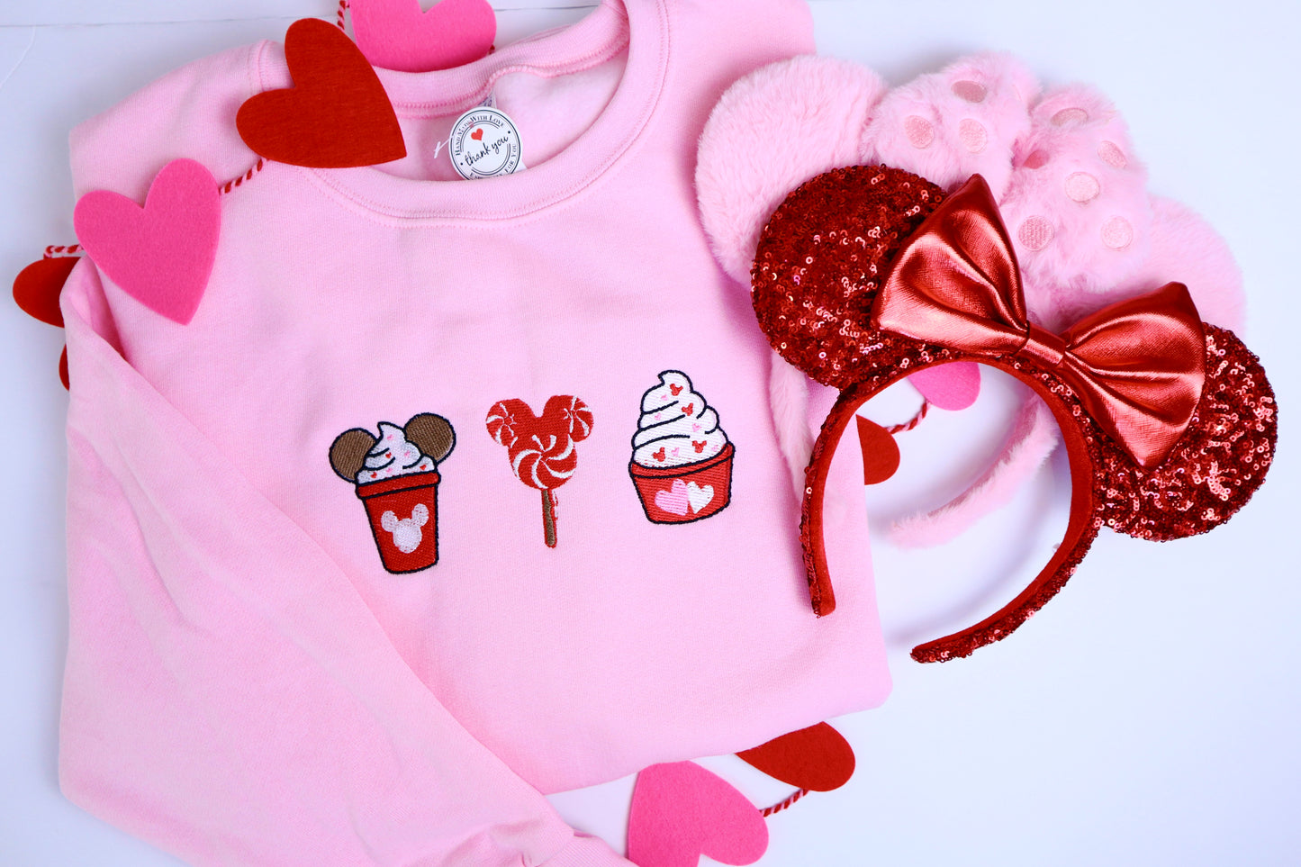 Magical Valentines Snack- Embroidered Sweatshirt