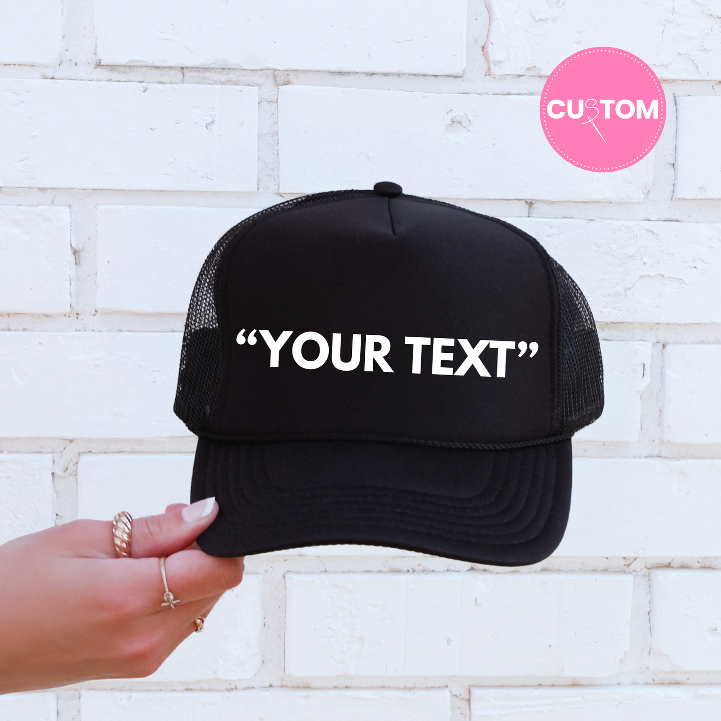 Custom "TEXT" Foam Trucker Hat